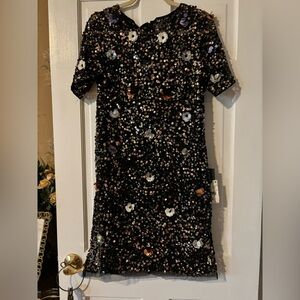 Adrianna Papell Black Sequin Dress